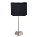 Star Brite 22 in.Stick Lamp with Drum Shade; Black ST614395